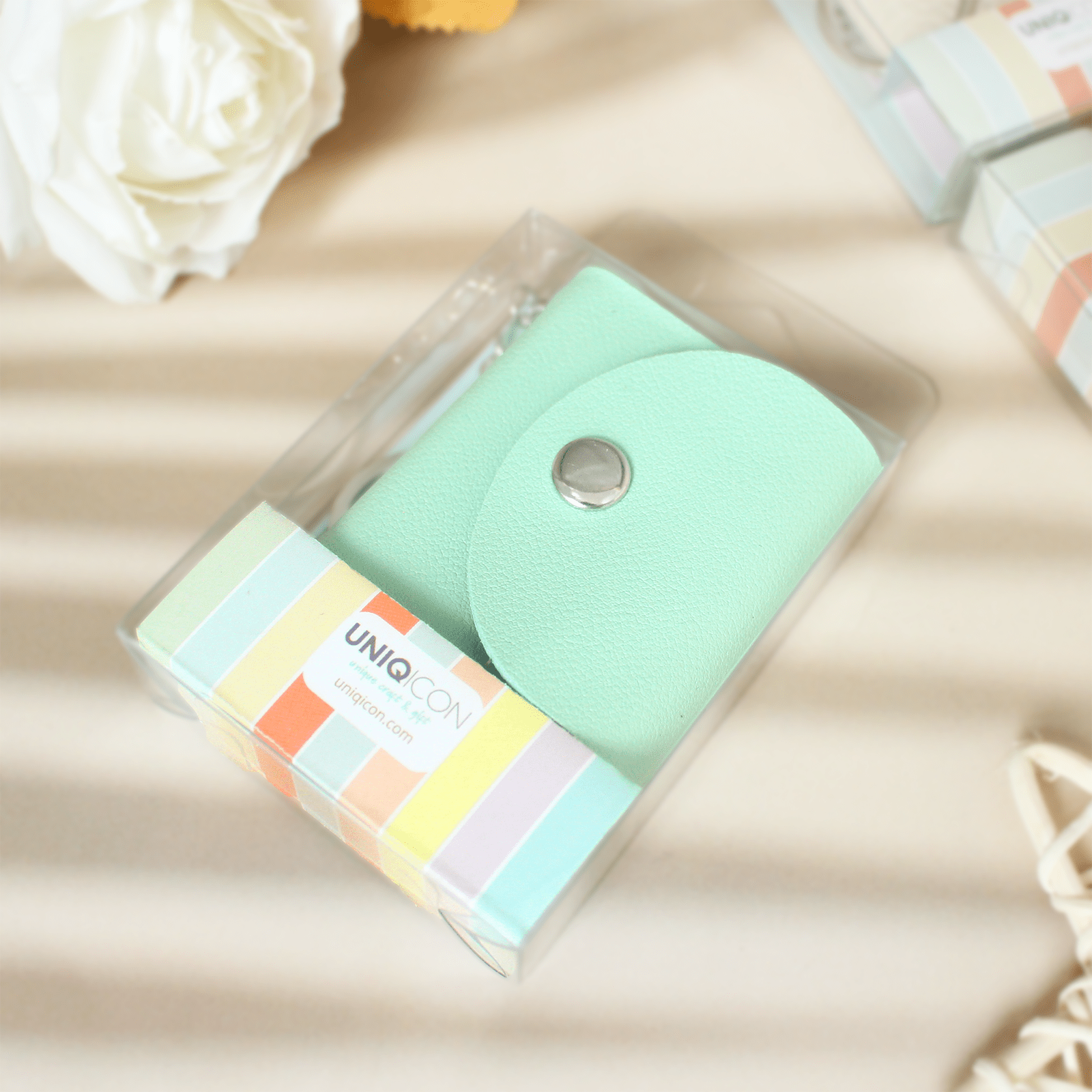 Mini Photo Keychain, Leather Memory Photo, Picture Keychains Personalized Album for Family, Boyfriend, Couples, Dog, Friends - uniqicon