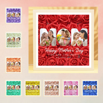 Uniqicon Personalised Heart Shaped Photo Frames for Mother Mum Women Ladies Wife, Meaningful, Customised Special Family Picture Frame, Memorial Presents from Daughter Kids - uniqicon