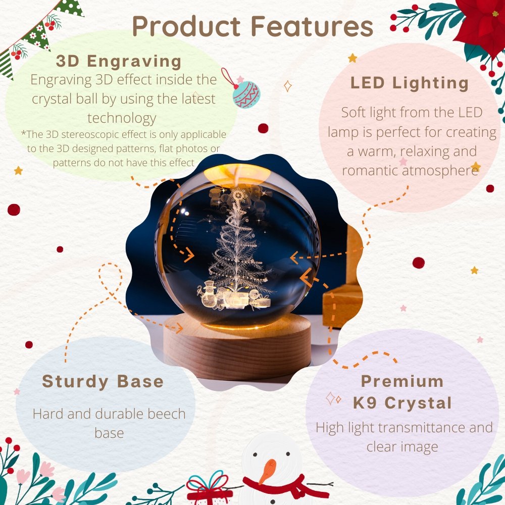 Christmas Decorations Indoor Home Decor Snow Globes For Kids Christmas Vacation Decorations Cardinal Christmas Ornaments Christmas Decor Led Light Voice Message Christmas Decorations For Home - uniqicon