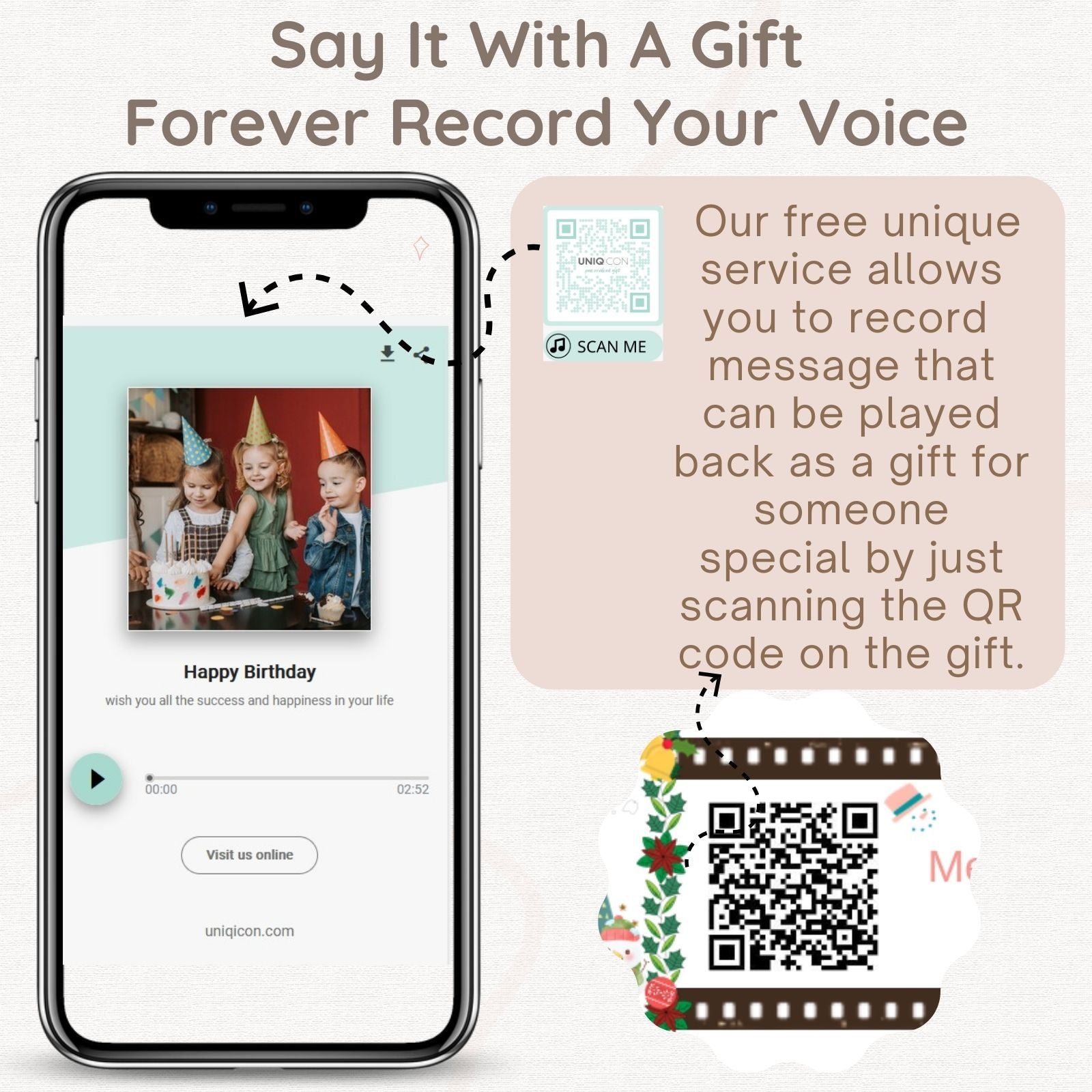 uniqicon LED Christmas Tree Music Box in Glass Dome with Santa Claus, Snowflakes Decorations Tree Present, Indoor Home Decor Gifts, Christmas Music Wooden Box Gifts for Girls Women Mom Friend - uniqicon