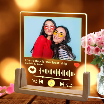 Personalised Spotify Friend Plaque — Best Friend Birthday with Voice Message - uniqicon