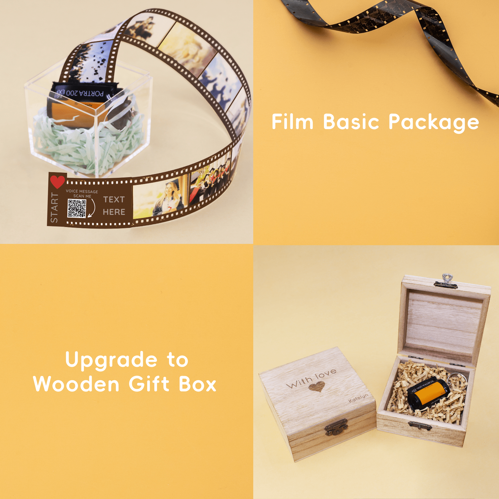 Personalized Customized Memory Retro Camera Film HD Photo Album Film Roll Keychain F3 Voice Message Creative Birthday Valentine Christmas Graduation Friend Anniversary Gift Souvenir Customized Handmade - uniqicon